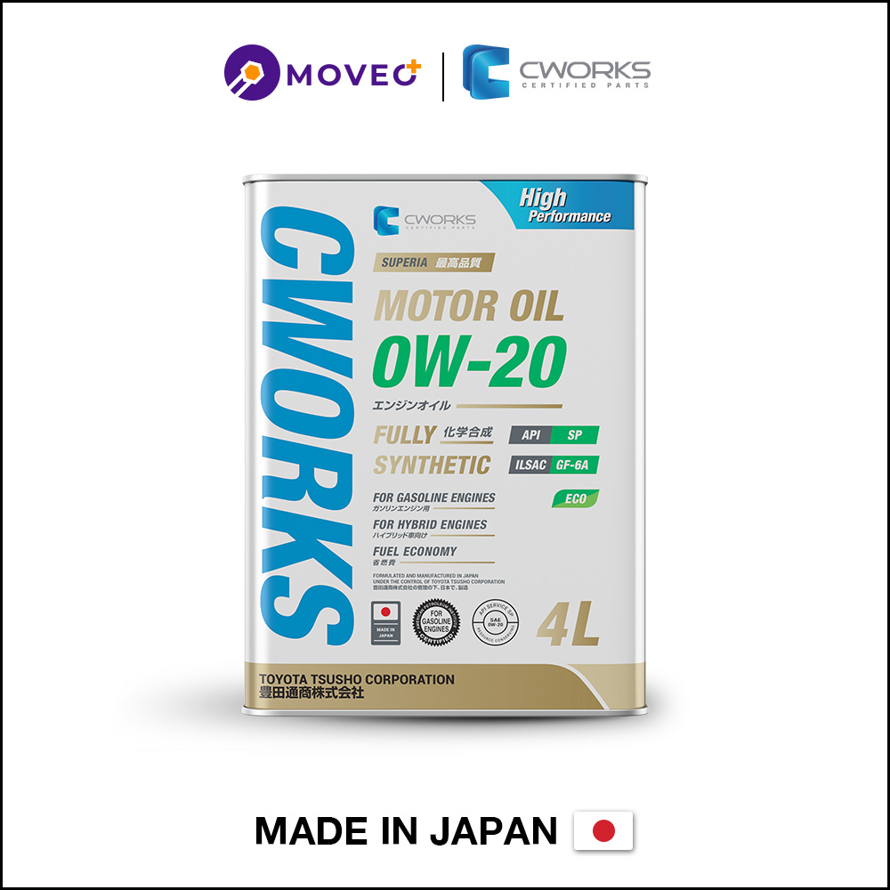 DẦU NHỚT ĐỘNG CƠ CWORKS 0W-20 SP/GF-6A NHẬT BẢN (CAN 4L)