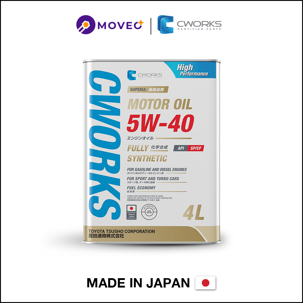 DẦU NHỚT ĐỘNG CƠ CWORKS 5W-40 SP (CF Performance) - NHẬT BẢN (CAN 4L) 