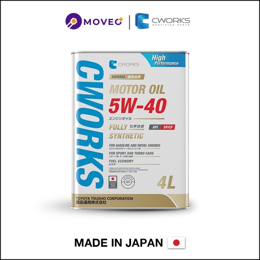 [00021322] DẦU NHỚT ĐỘNG CƠ CWORKS 5W-40 SP (CF Performance) - NHẬT BẢN (CAN 4L) 